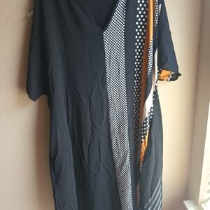 BloomChic Polka Dot Dress with Orange Detail